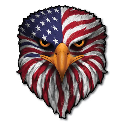 BoldEagle – Reflective Patriotic USA Flag Sticker
