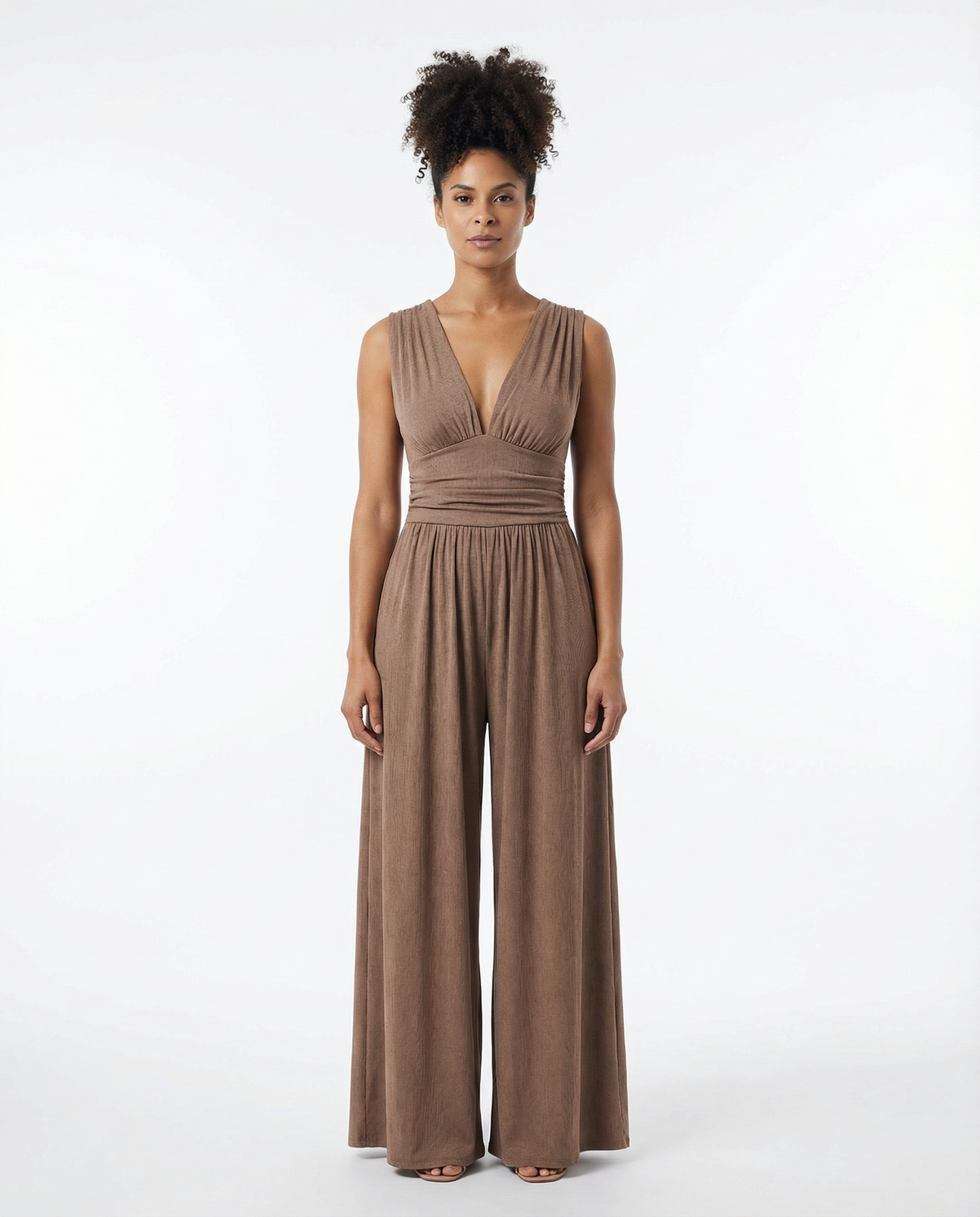 Charity™ – Chic Sleeveless Wide-Leg Jumpsuit