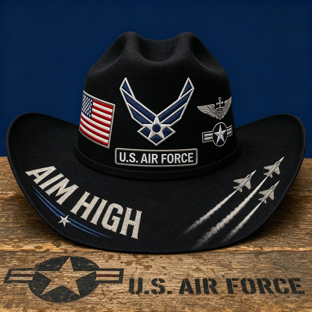 FreedomRidge – Aim High Air Force Western Hat