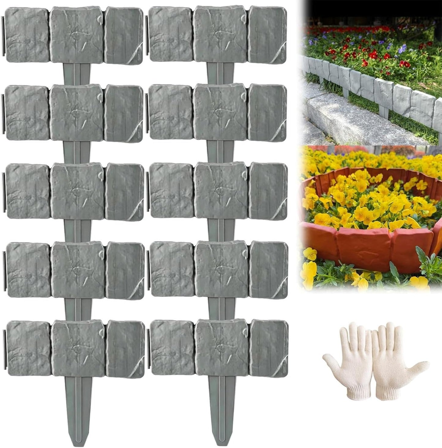 StoneFlex – Imitation Stone Garden Fence Border