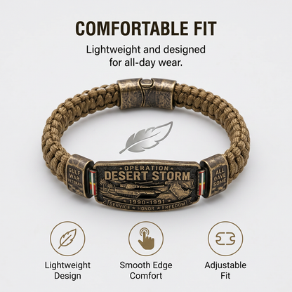 DesertHonor – Veteran Tribute Paracord Bracelet