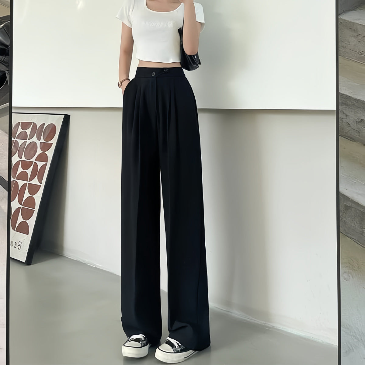 GraceFlow – High Waist Wide Leg Comfort Pants