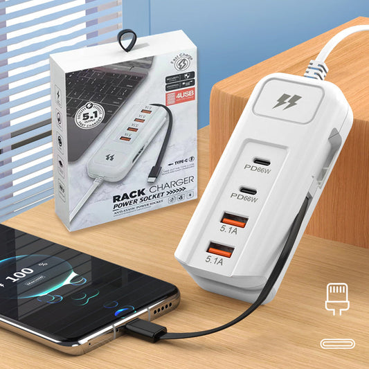 PowerHub – 66W Fast Charging Socket (2PD+2USB)