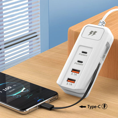 PowerHub – 66W Fast Charging Socket (2PD+2USB)