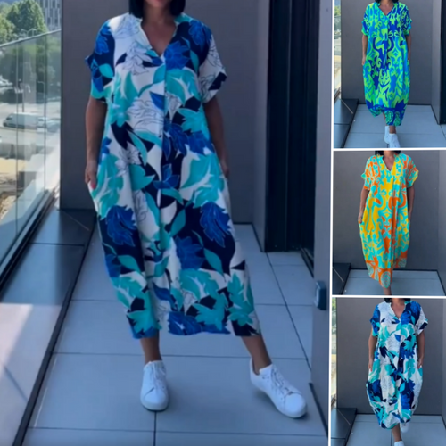 BloomEssence – Women's Printed Comfort Dress
