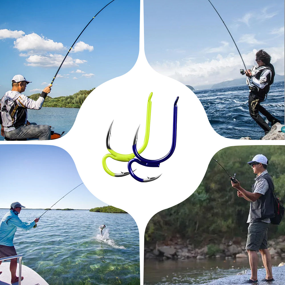 AquaStrike – Professional Barbed Double Fishing Hooks