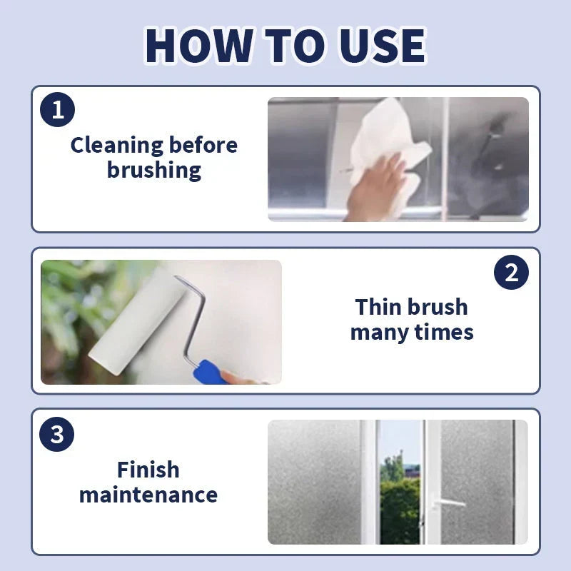 CrystalMist – Waterproof Frosted Window Privacy Paint