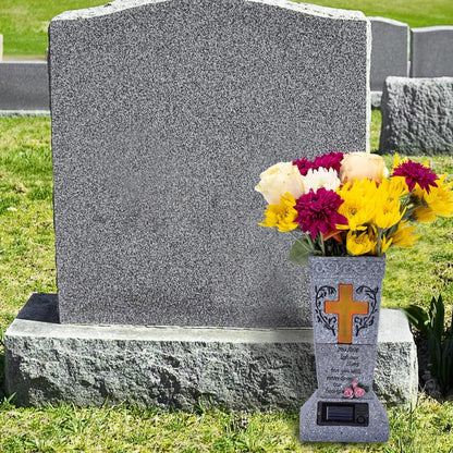 EverGlow - Memorial Vase Solar Cemetery Flower Holder