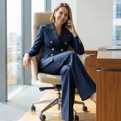 BossEra – Women’s Tailored Pinstripe Suit