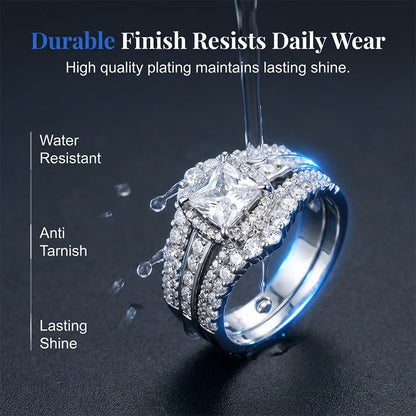 EverShine – Princess Cut Sparkling Zirconia Ring