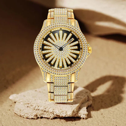 CrownElite – Luxury Rotating Diamond Style Watch