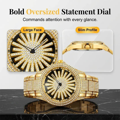 CrownElite – Luxury Rotating Diamond Style Watch