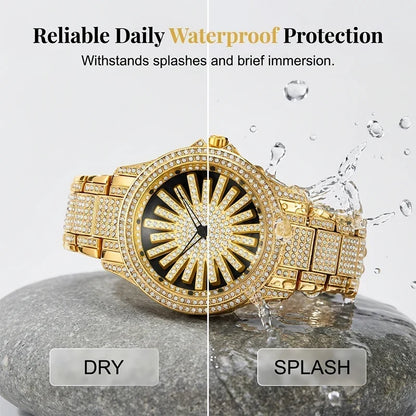 CrownElite – Luxury Rotating Diamond Style Watch