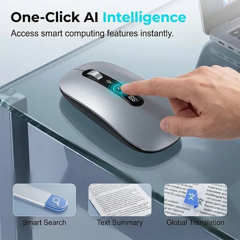 IntelliClick – Smart AI Voice Control Wireless Mouse