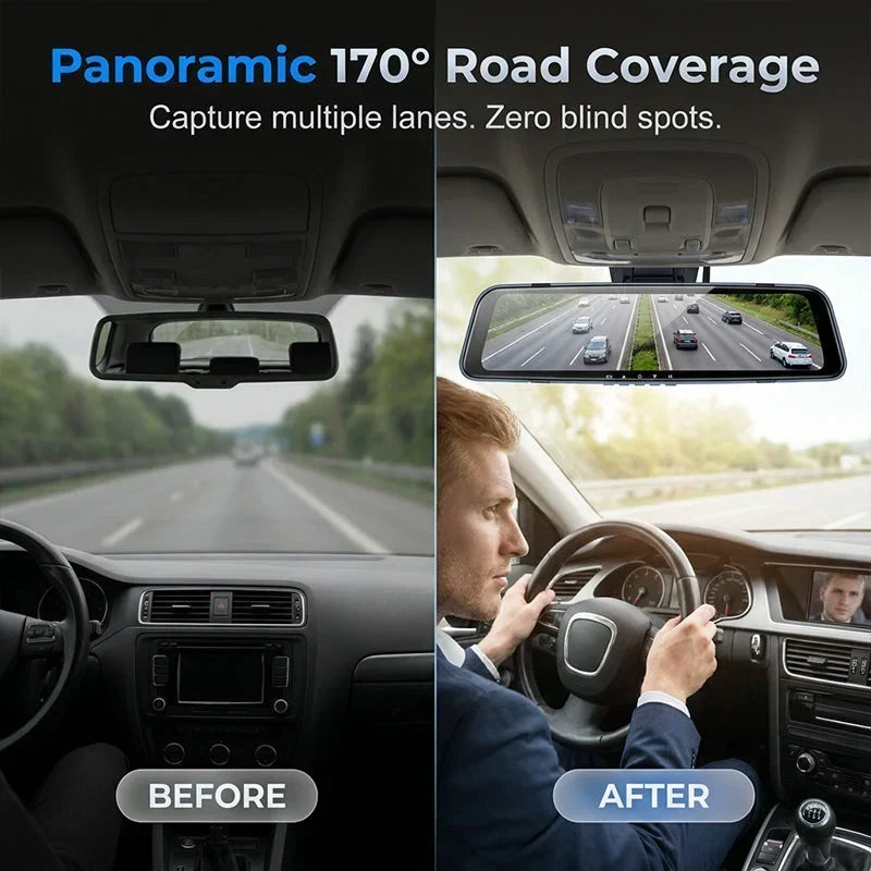 DriveGuard – Dual Lens Rearview Mirror Dash Cam