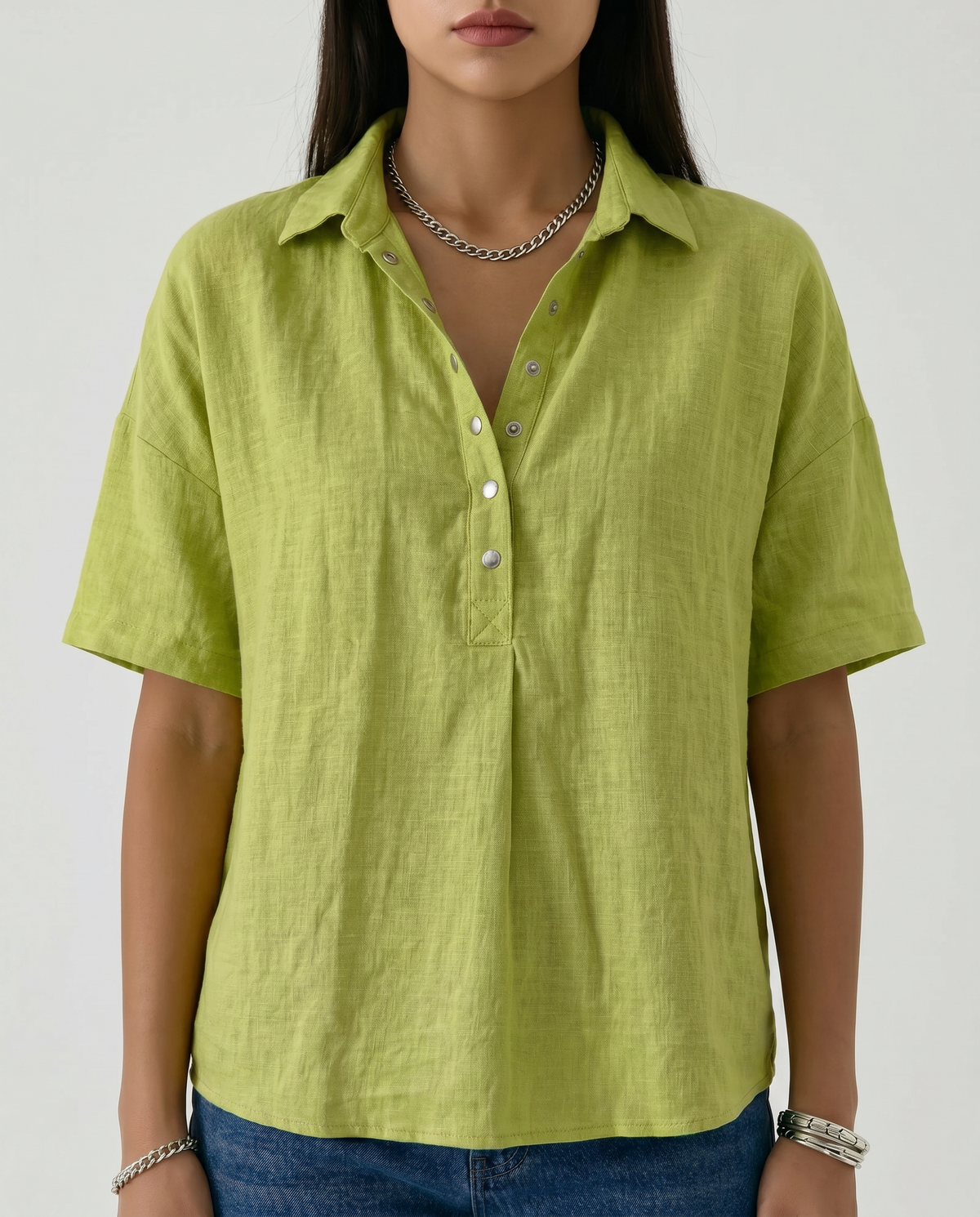 Malin — Linen Relaxed Fit Shirt with Classic Collar