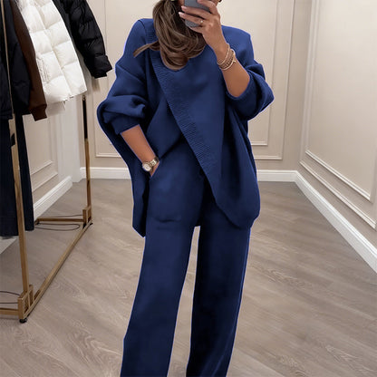 TranquilThreads - Oversized Knit Set – Casual Sophistication